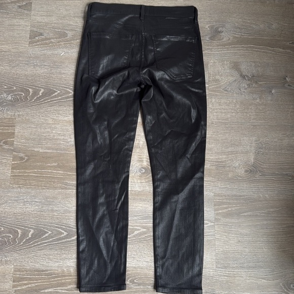 AGolde Sophie cropped High Rise Skinny Coated Wax Jeans 29 - Picture 3 of 12